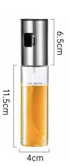 Stainless Steel Oil Sprayer – 100ml Refillable Kitchen Mist Bottle