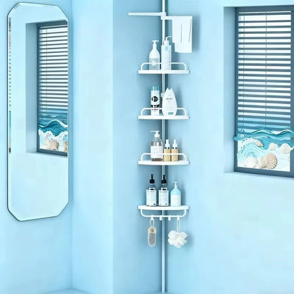4-Tier Corner Shower Bar – Adjustable Metal Towel Rack