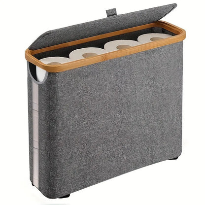 Toilet Paper Storage Basket – Foldable Fabric with Window