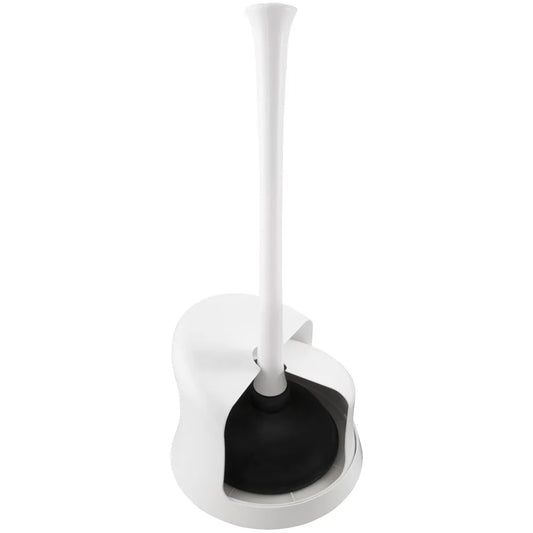 Twist Toilet Plunger with Storage Caddy – 360° Concealment, Dual-End Design