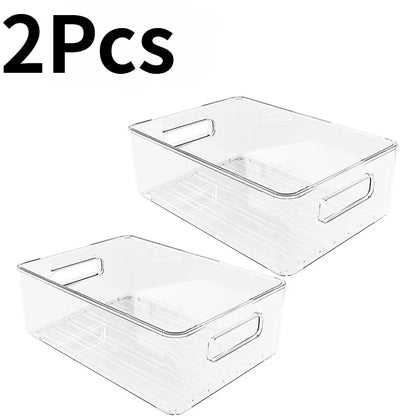 3 Piece Transparent Refrigerator Storage Box – Plastic Food Bin