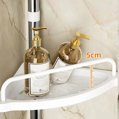 4-Tier Corner Shower Bar – Adjustable Metal Towel Rack
