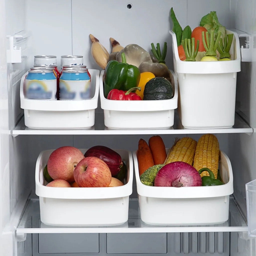 Kitchen Storage Basket – Rolling Under Sink Organizer, White