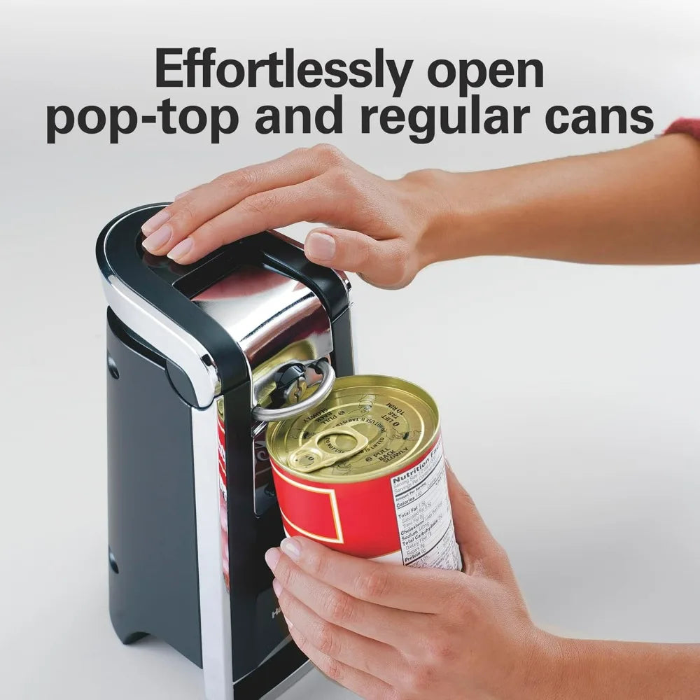 Hamilton Beach Smooth Touch Electric Can Opener – Black and Chrome