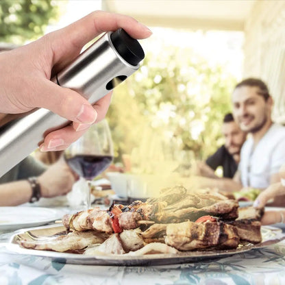 Stainless Steel Oil Sprayer – 100ml Refillable Kitchen Mist Bottle