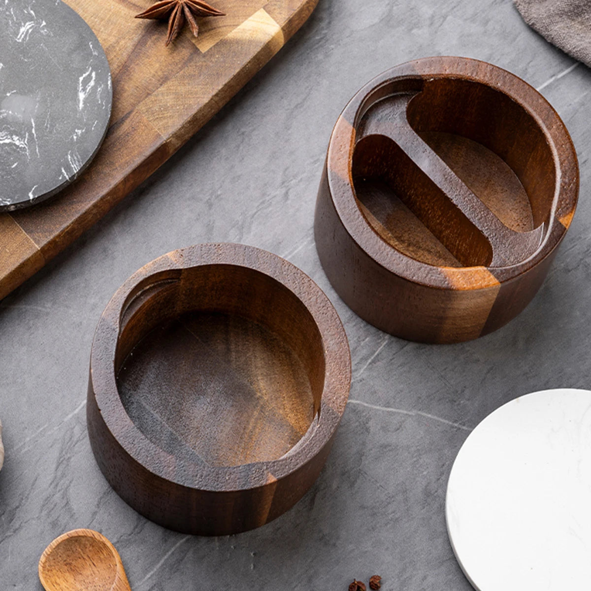 Wood Spice Jars