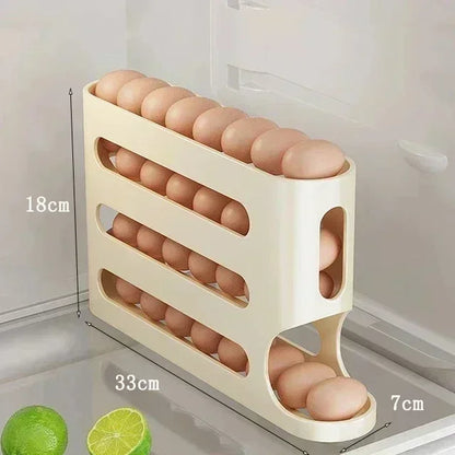Automatic Rolling Egg Storage Box – Multi-Layer Plastic Rack