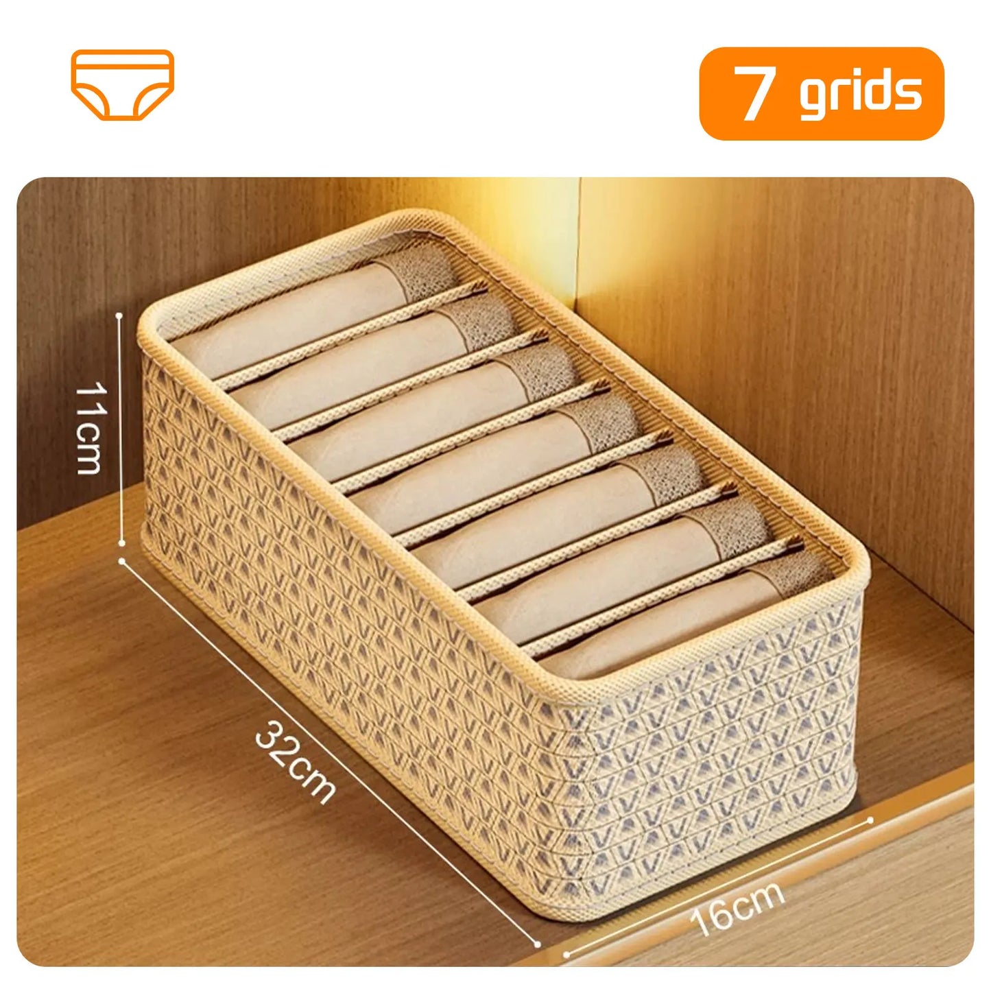 Drawer Organizer – Foldable Fabric Storage Box for Underwear