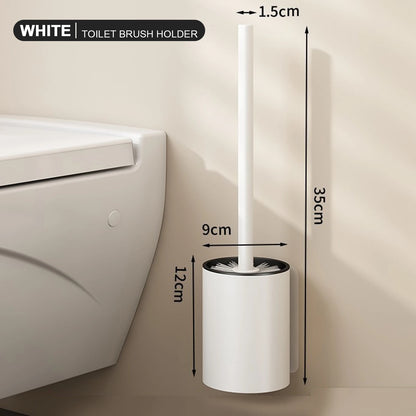 Space Aluminum Long Handle Toilet Brush – Wall Mounted Toilet Cleaning Set