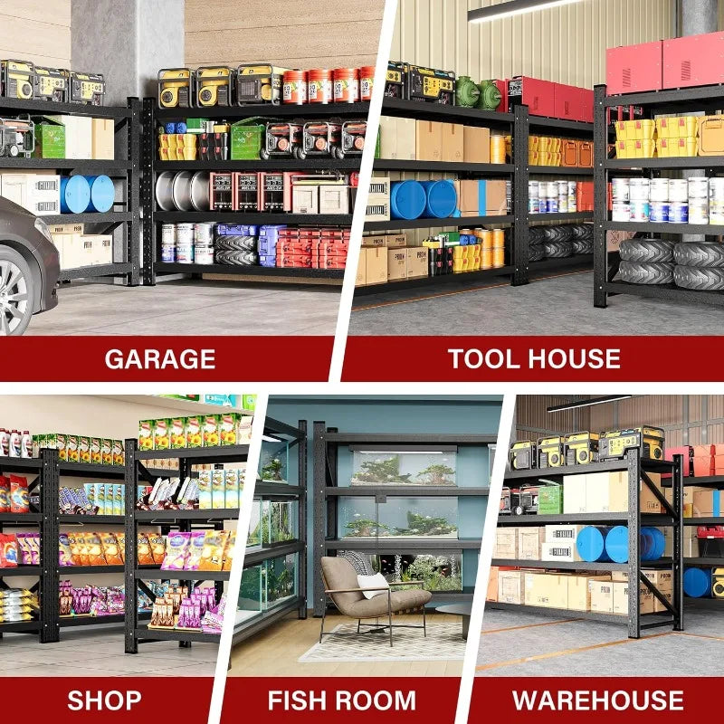 9000LBS Heavy Duty Garage Shelving – 75" Wide Metal Storage Rack