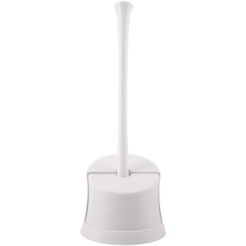 Twist Toilet Plunger with Storage Caddy – 360° Concealment, Dual-End Design