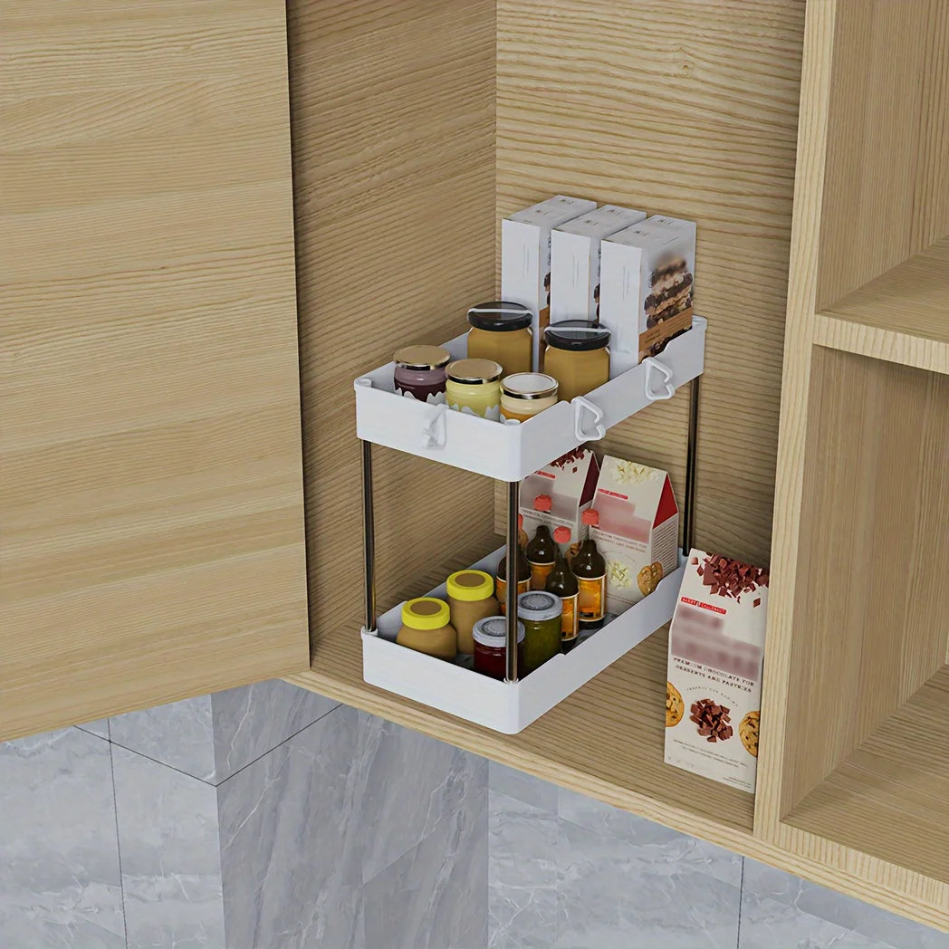 3-Tier Under Sink Organizer – 3-Pack Plastic Storage Racks