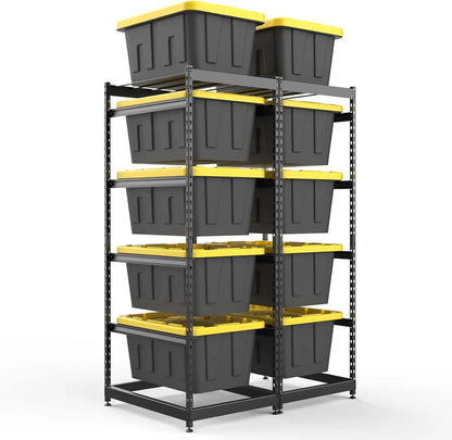 5-Tier Heavy-Duty Metal Storage Rack – 250 lb Capacity