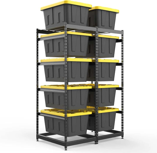 5-Tier Heavy-Duty Metal Storage Rack – 250 lb Capacity