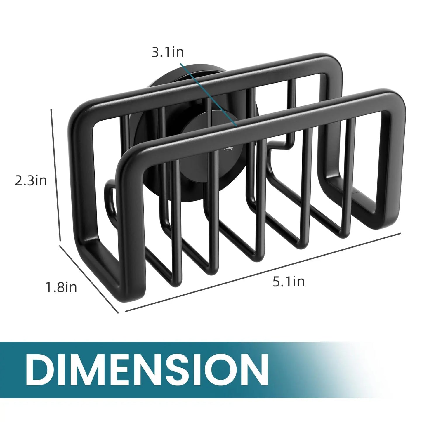 Sink Sponge Holder – Stainless Steel Suction Rack for Kitchen Storage