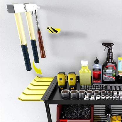 Power Tool Organizer – 4-Tier Wall Mounted Heavy-Duty Metal Rack