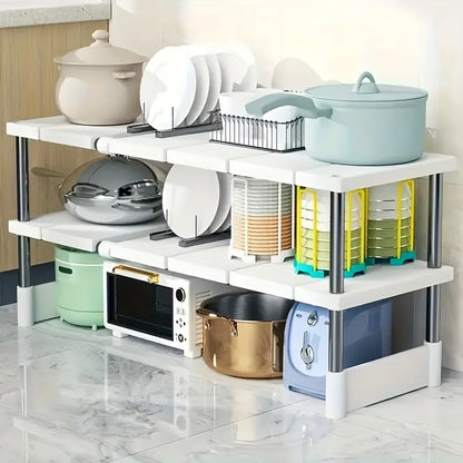 Under-Sink Storage Rack – Stackable Metal Kitchen Organizer