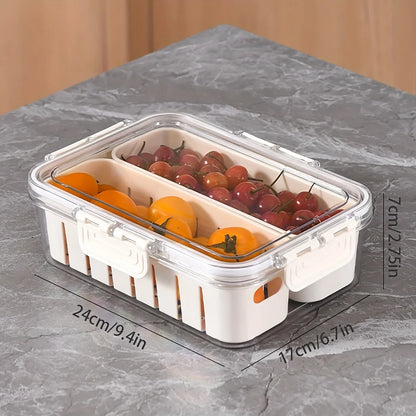 Snackle Box Snack Tray – Portable Plastic Food Container with Handle