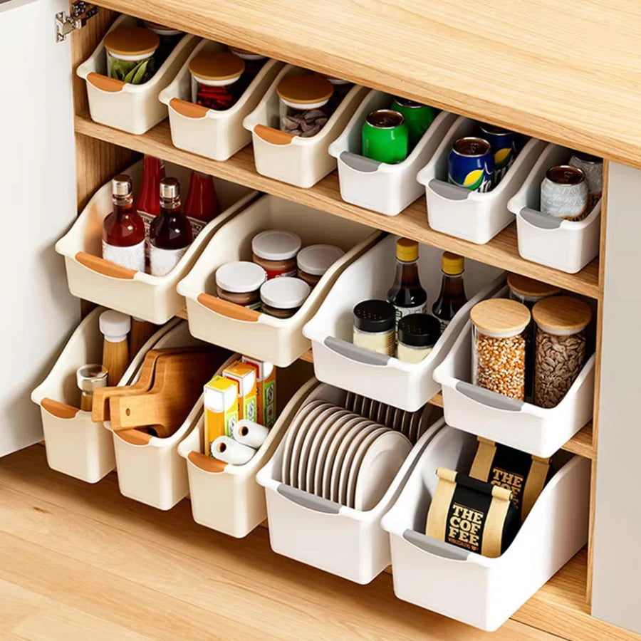 Under Sink Organizer – Pull-Out Plastic Storage Bins, 2/3 Pcs