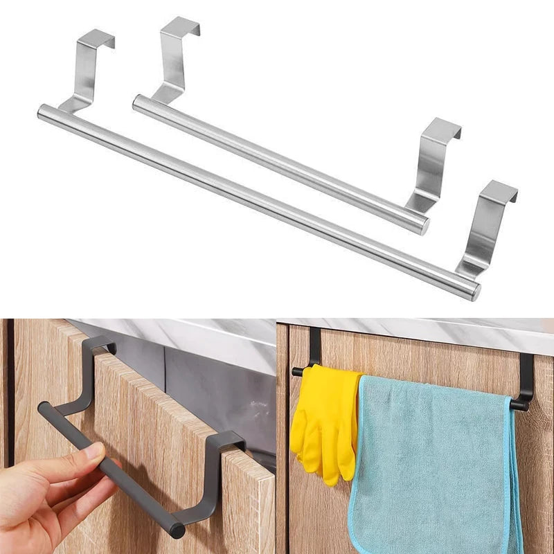 Stainless Steel Towel Rack – Kitchen & Bathroom Sink Holder
