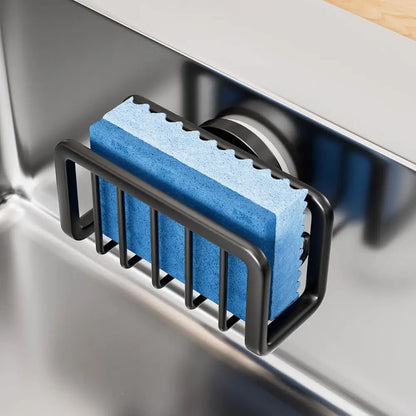 Sink Sponge Holder – Stainless Steel Suction Rack for Kitchen Storage