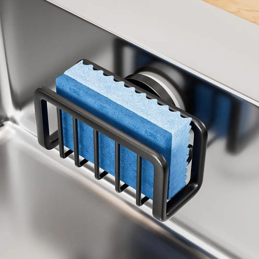 Sink Sponge Holder – Stainless Steel Suction Rack for Kitchen Storage
