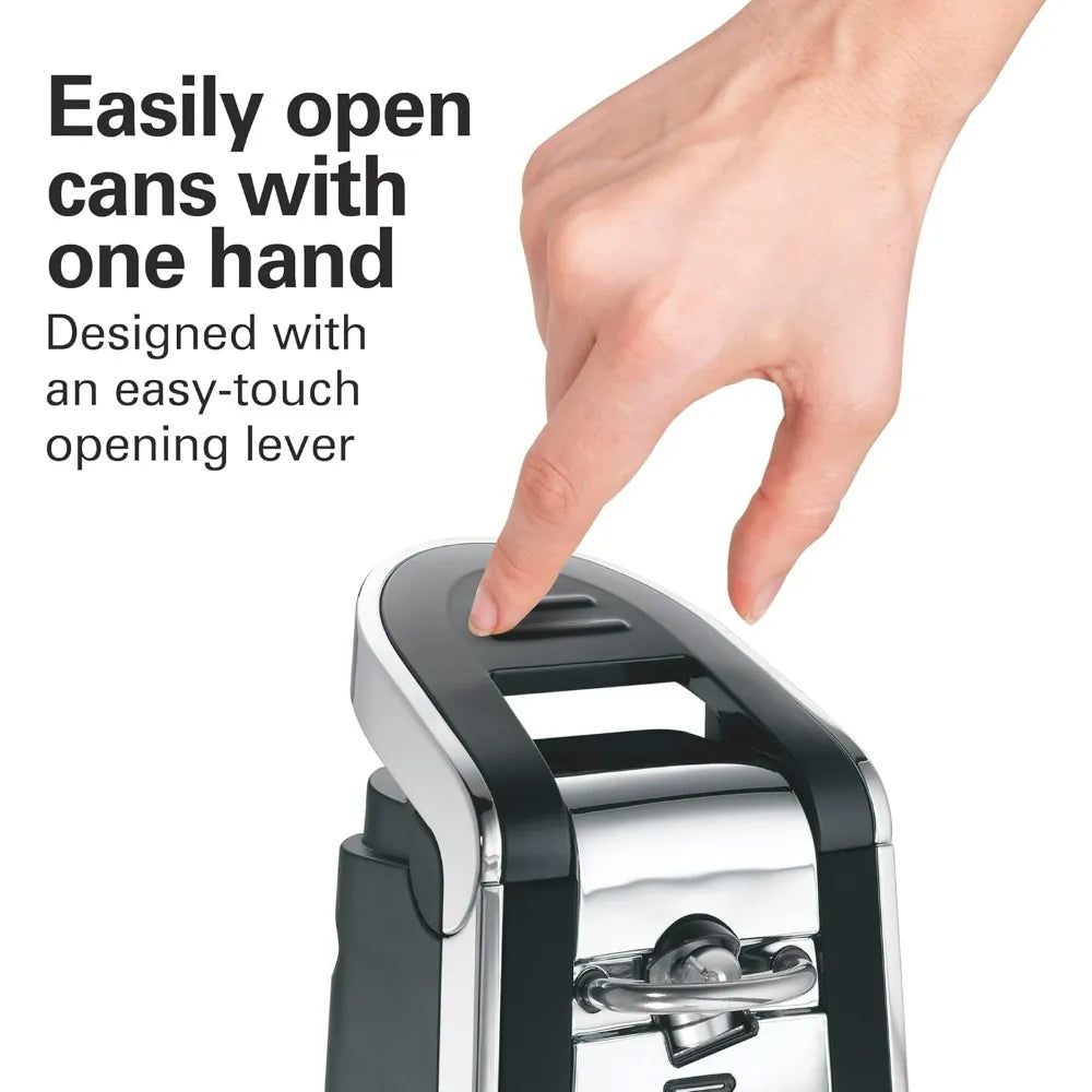 Hamilton Beach Smooth Touch Electric Can Opener – Black and Chrome