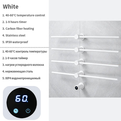 Home Standard | Electric Heated Towel Rail – Smart Control Towel Warmer SS304 Hidden Wire