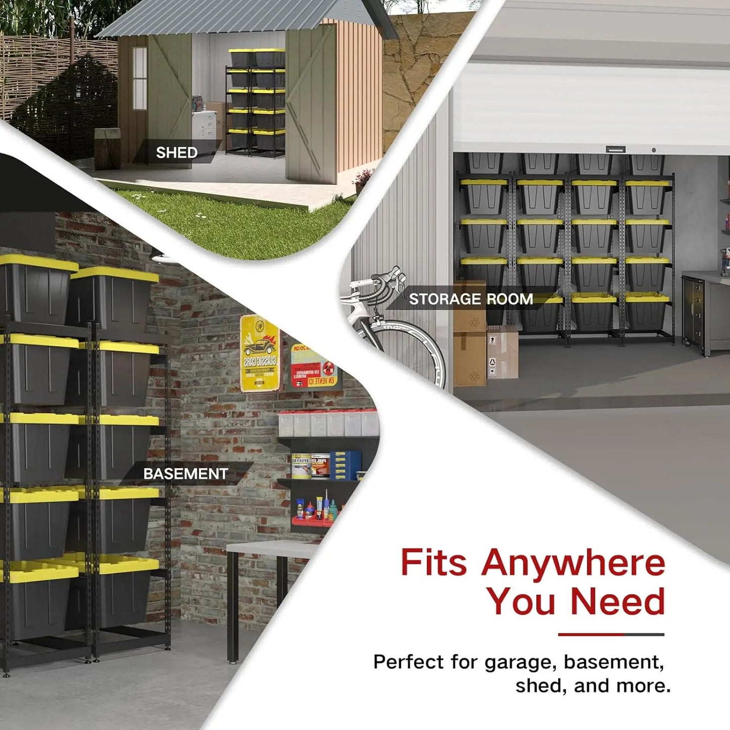 5-Tier Heavy-Duty Metal Storage Rack – 250 lb Capacity
