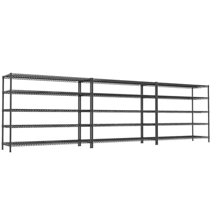 REIBII 5-Tier Heavy Duty Wire Shelving Unit – 55.5" Metal Storage Rack