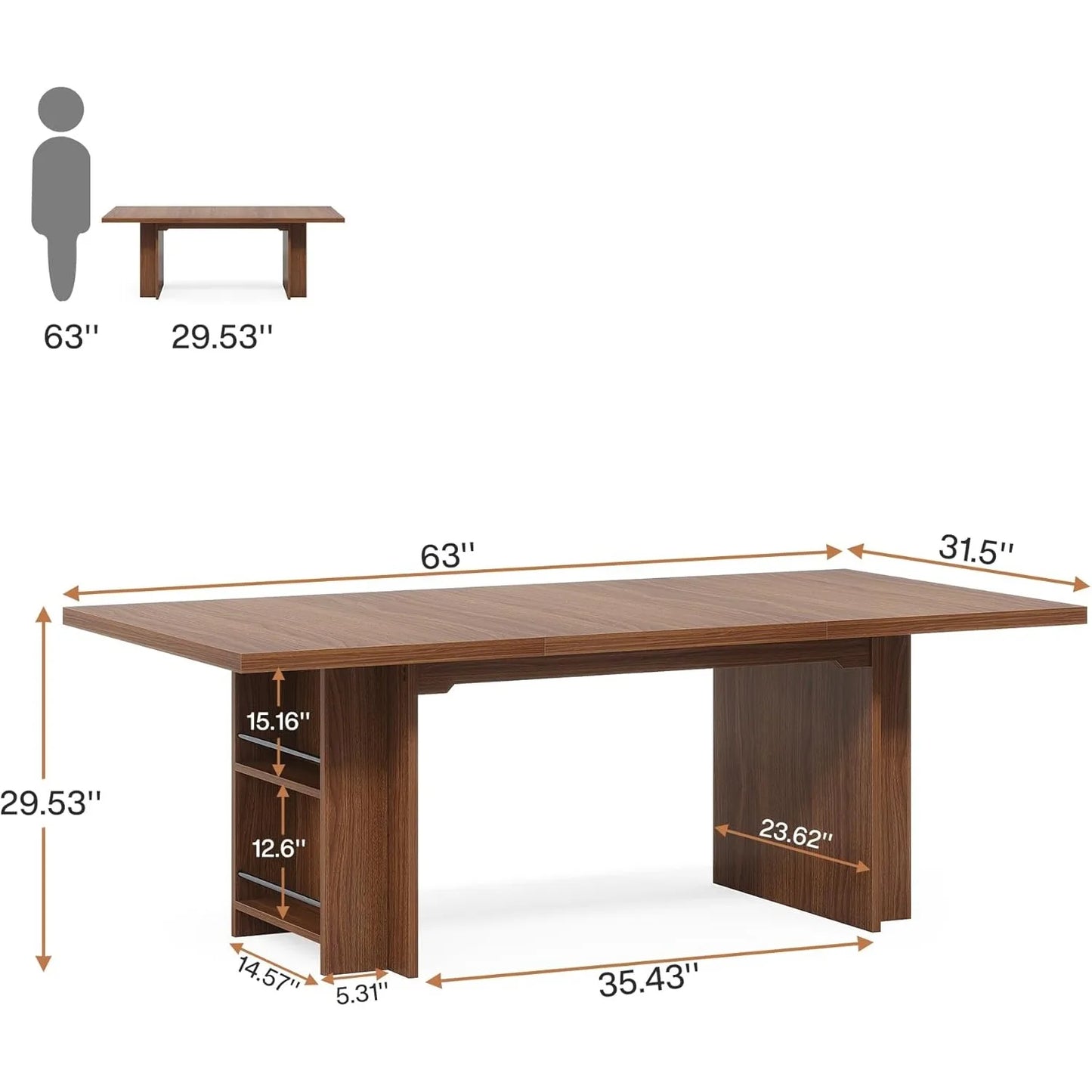 Large Home Office Desk with Storage