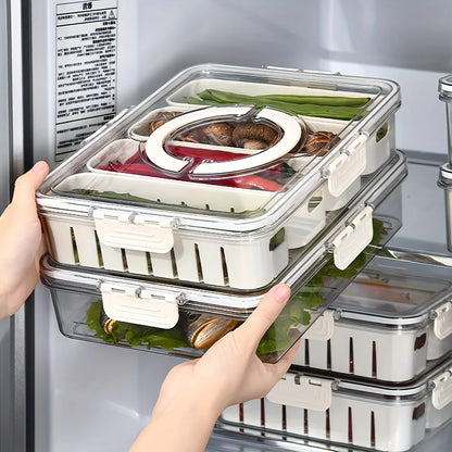 Snackle Box Snack Tray – Portable Plastic Food Container with Handle