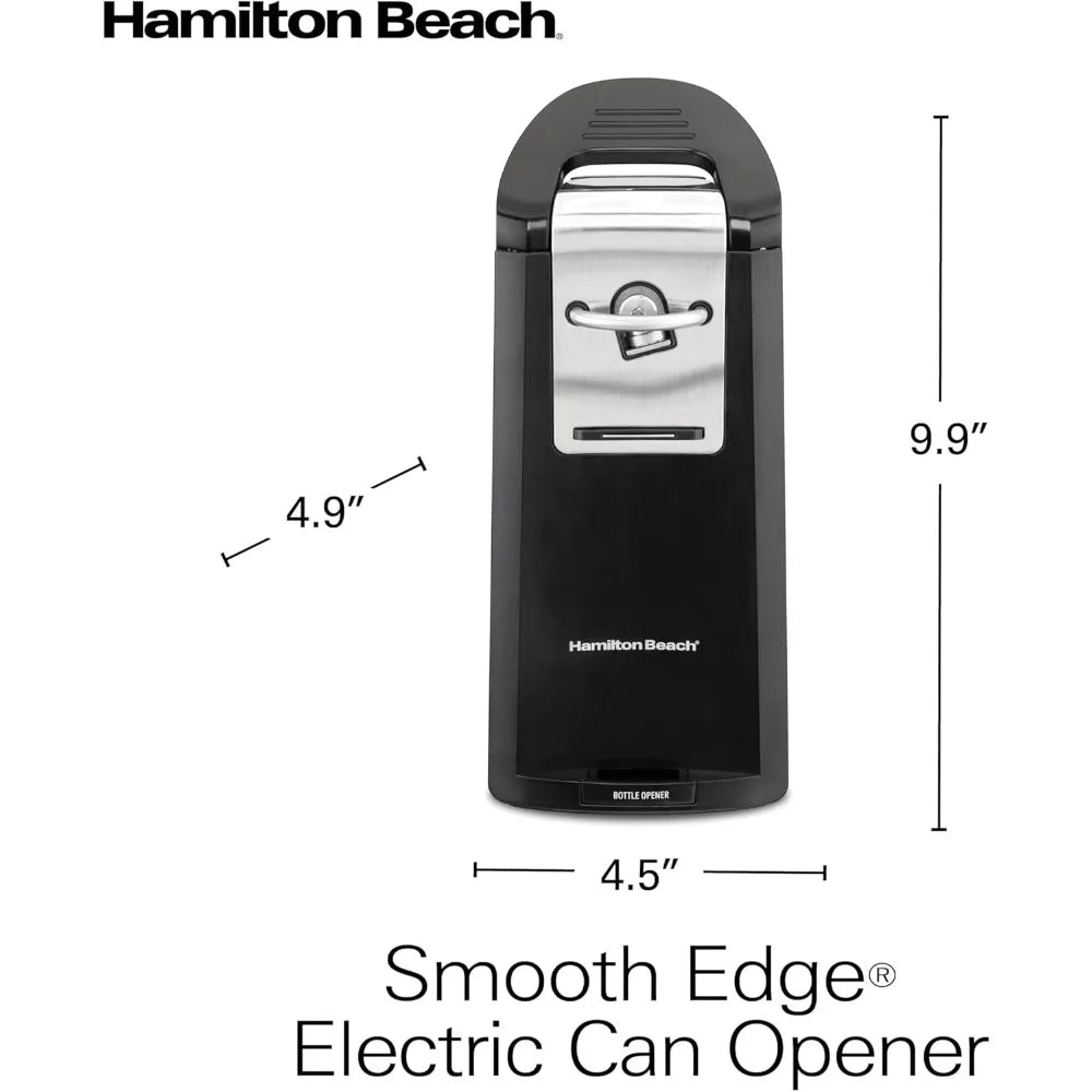 Hamilton Beach Smooth Touch Electric Can Opener – Black and Chrome
