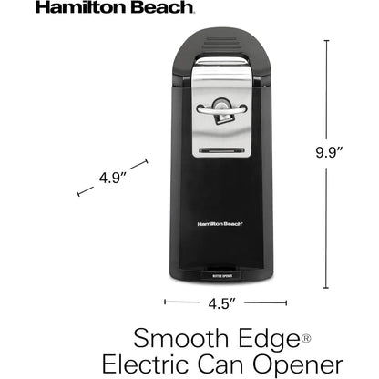 Hamilton Beach Smooth Touch Electric Can Opener – Black and Chrome