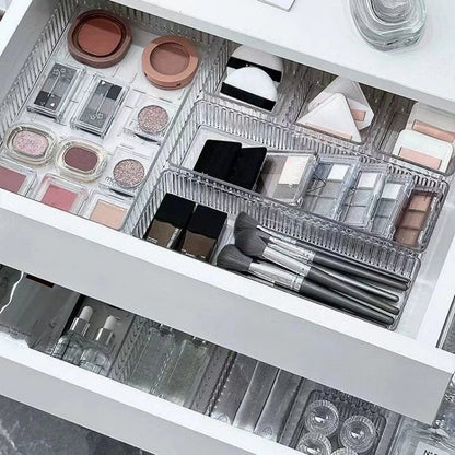 Stackable Acrylic Makeup Organizer – Adjustable Modular Trays