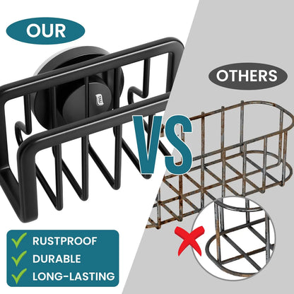 Sink Sponge Holder – Stainless Steel Suction Rack for Kitchen Storage