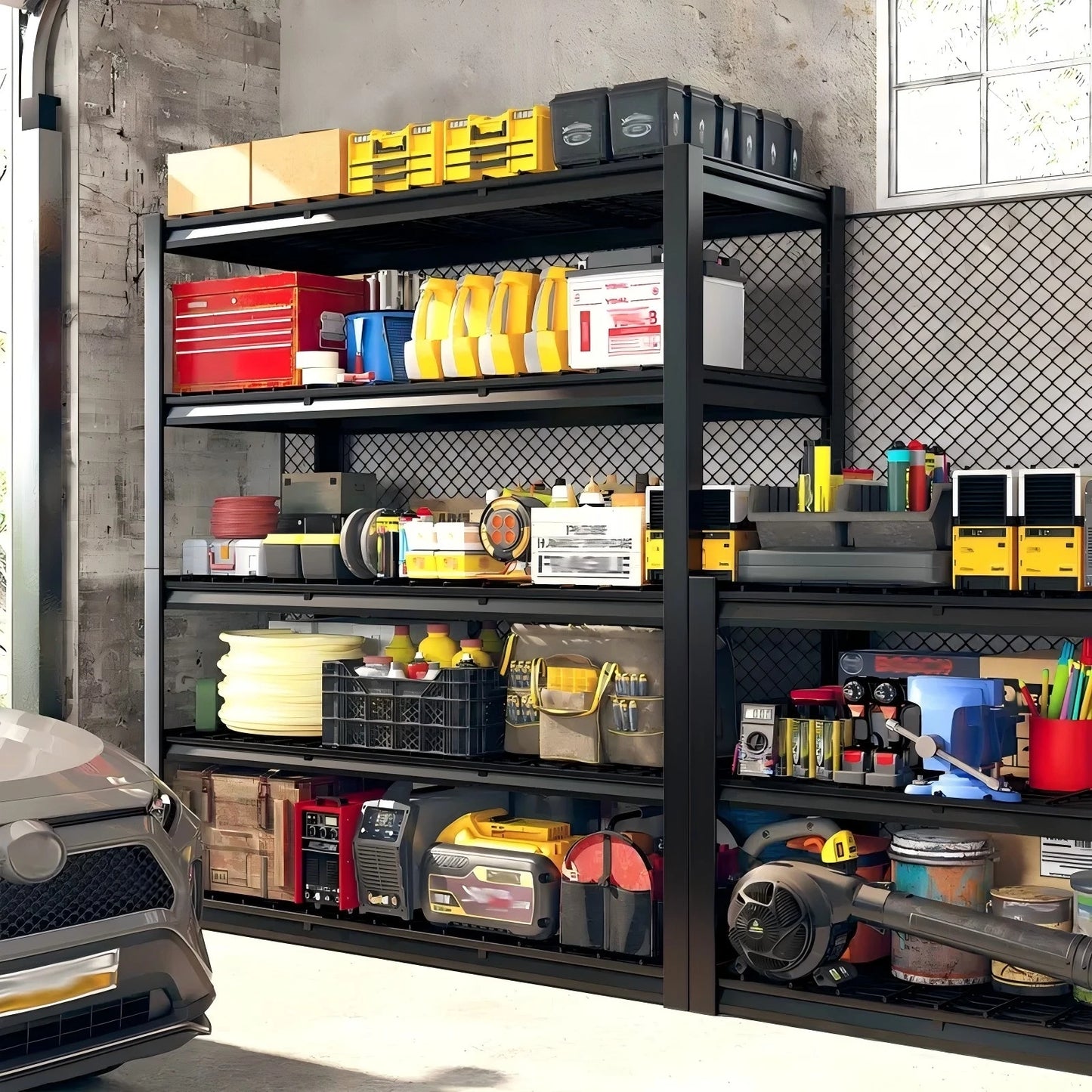 Heavy-Duty Garage Rack – 5-Tier Adjustable Metal Shelving