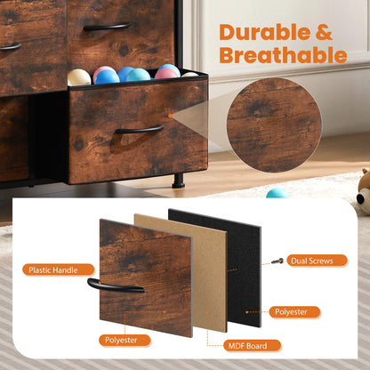 9-Drawer Bedroom Dresser – Fabric Storage Organizer with Metal Frame