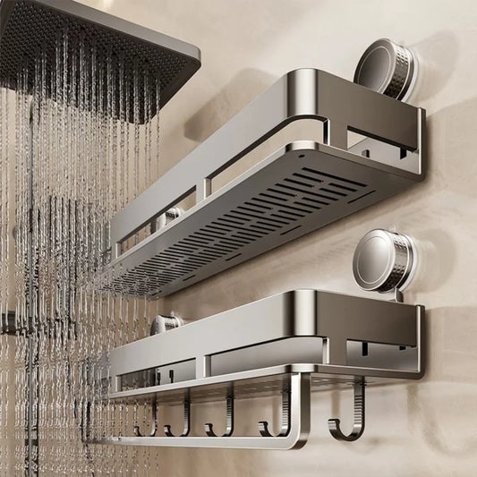 Shower Caddy – Home Standard Wall Mounted Aluminum Suction Cup Storage Rack