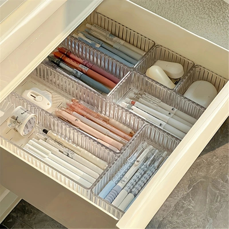 Stackable Acrylic Makeup Organizer – Adjustable Modular Trays