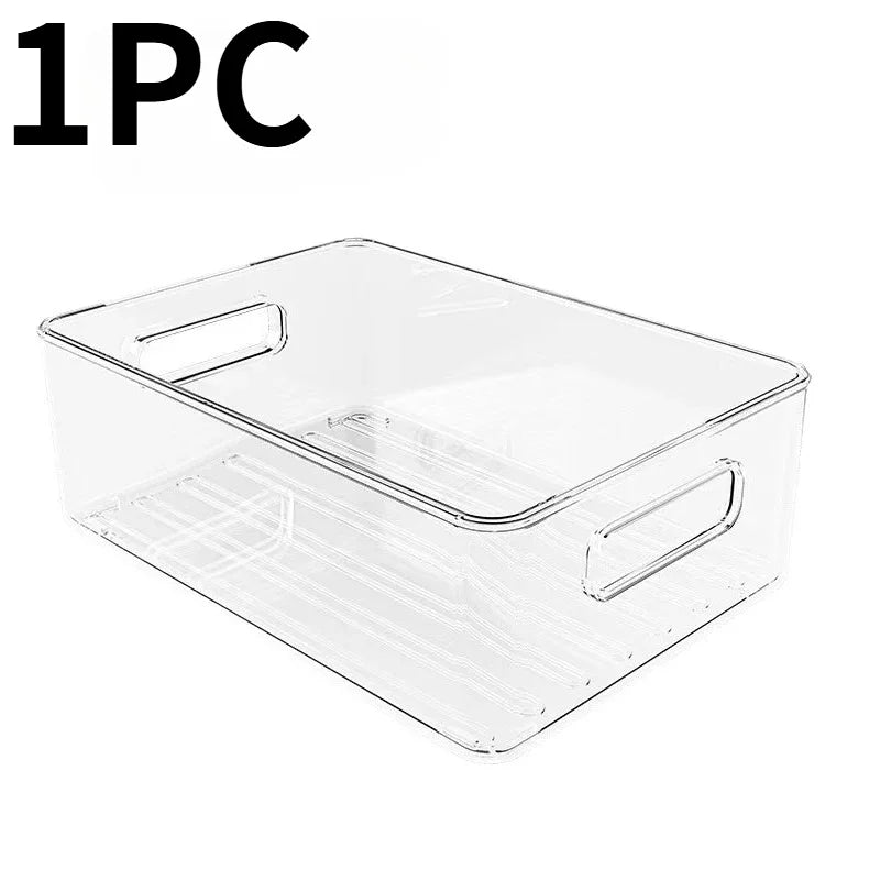 3 Piece Transparent Refrigerator Storage Box – Plastic Food Bin