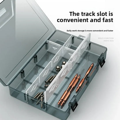 Plastic Tool Organizer Box – Adjustable Dividers, 198x135mm