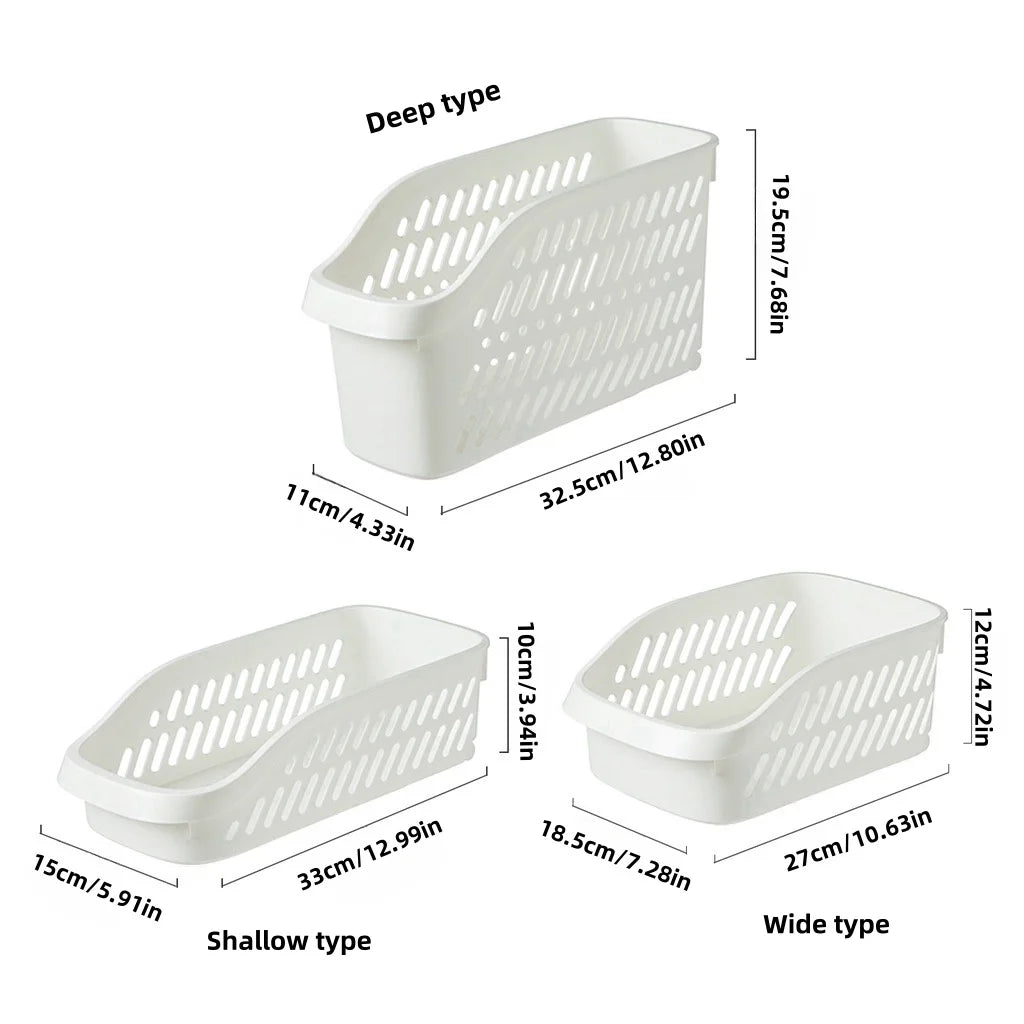 Kitchen Storage Basket – Rolling Under Sink Organizer, White