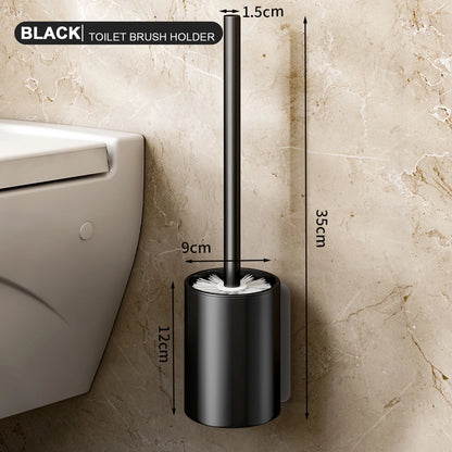 Space Aluminum Long Handle Toilet Brush – Wall Mounted Toilet Cleaning Set