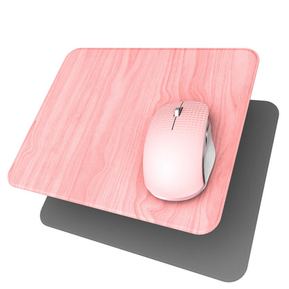 Square Hard Mouse Pad – Ultra-Thin Wood-Textured PU Leather Mat