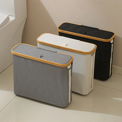 Toilet Paper Storage Basket – Foldable Fabric with Window
