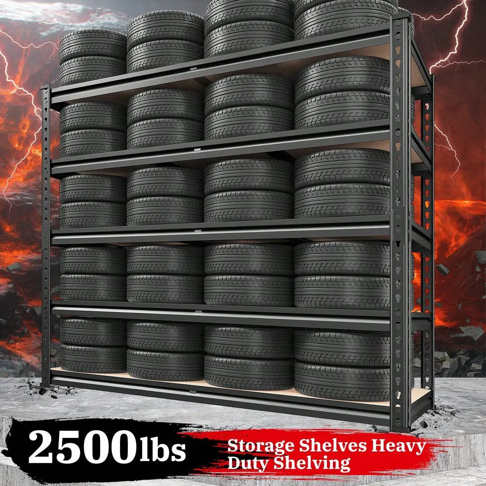 5-Tier Heavy Duty Metal Shelving Unit – Adjustable Storage Rack