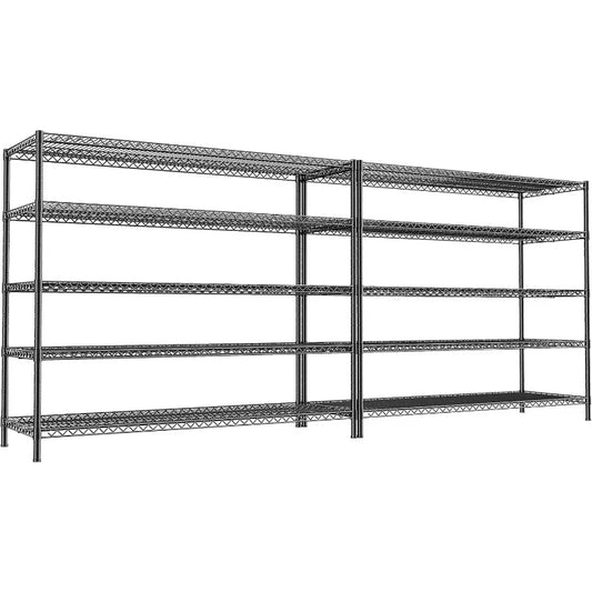 REIBII 5-Tier Heavy Duty Wire Shelving Unit – 55.5" Metal Storage Rack