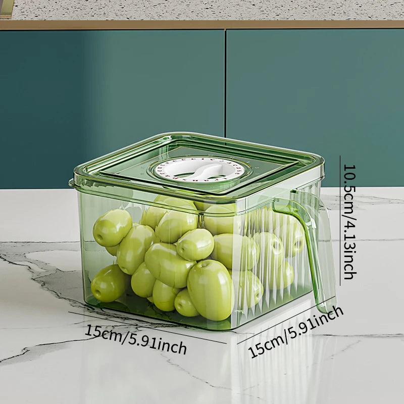 Stackable Refrigerator Storage Box – PET Food Organizer with Lid