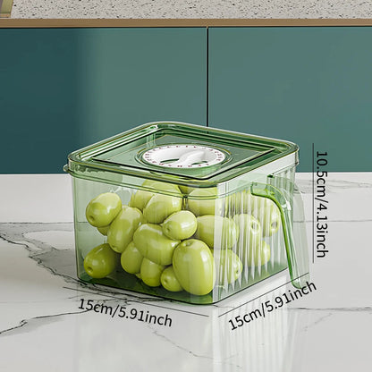 Stackable Refrigerator Storage Box – PET Food Organizer with Lid